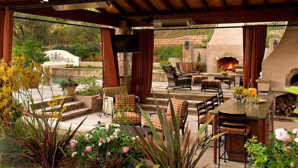 Bucks County lawn transformed into an outdoor living area